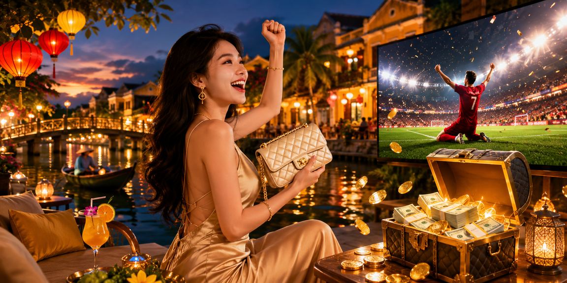 Không khí đêm phố cổ Hội An với ánh đèn lồng – biểu tượng cho trải nghiệm giải trí địa phương trực tuyến